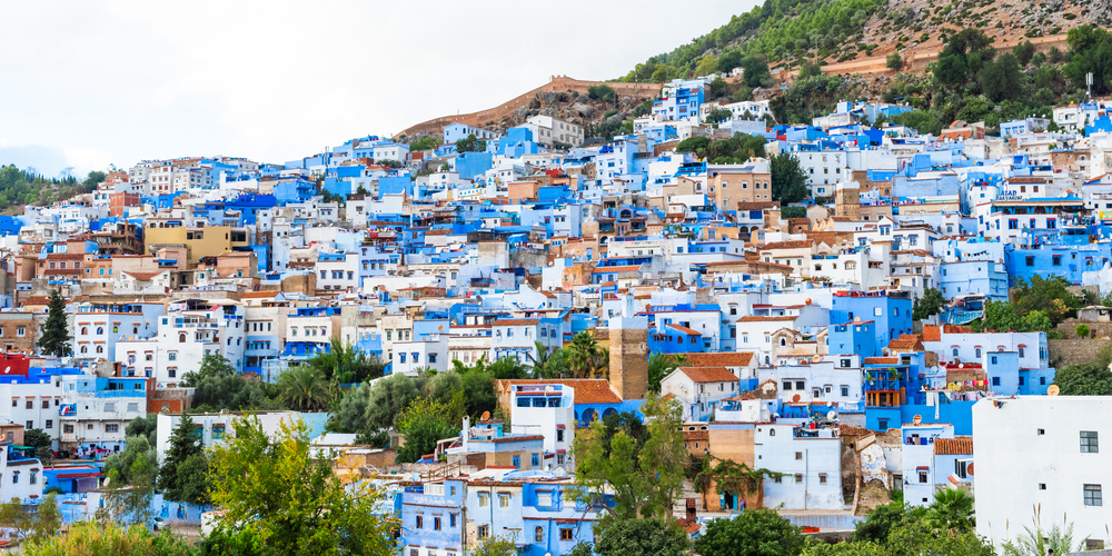 cidade azul de marrocos