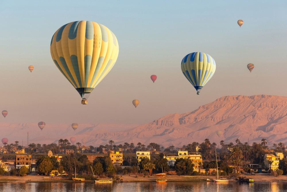 o passeio de balão, a melhor época para navegar no Rio Nilo