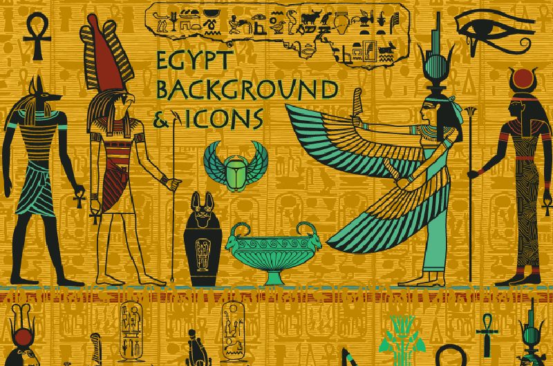 ícones de deuses egípcios