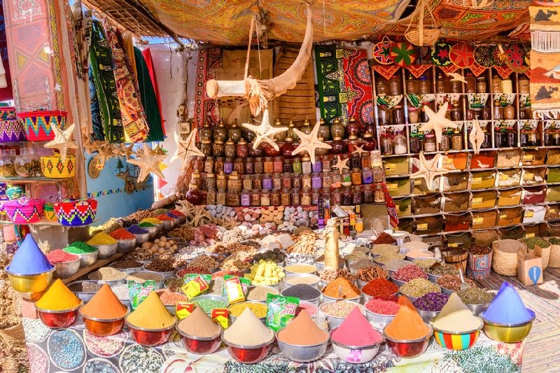 Um típico mercado núbio em Aswan