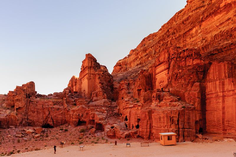 Montanhas vermelhas em Petra