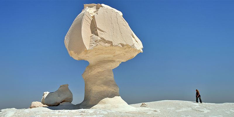 Rocha Cogumelo Deserto Branco, Egito